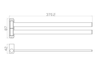 Вешалка для полотенец Wonzon & Woghand Eclipse WW-9131 хром